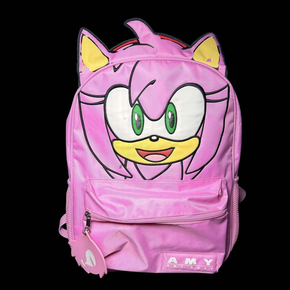 Sonic the Hedgehog Amy Rose 3D Ears Pink Backpack Bookbag